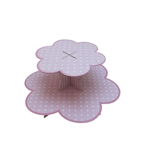 Pink Petal-Shaped Custom Cake Stand for Cupcakes